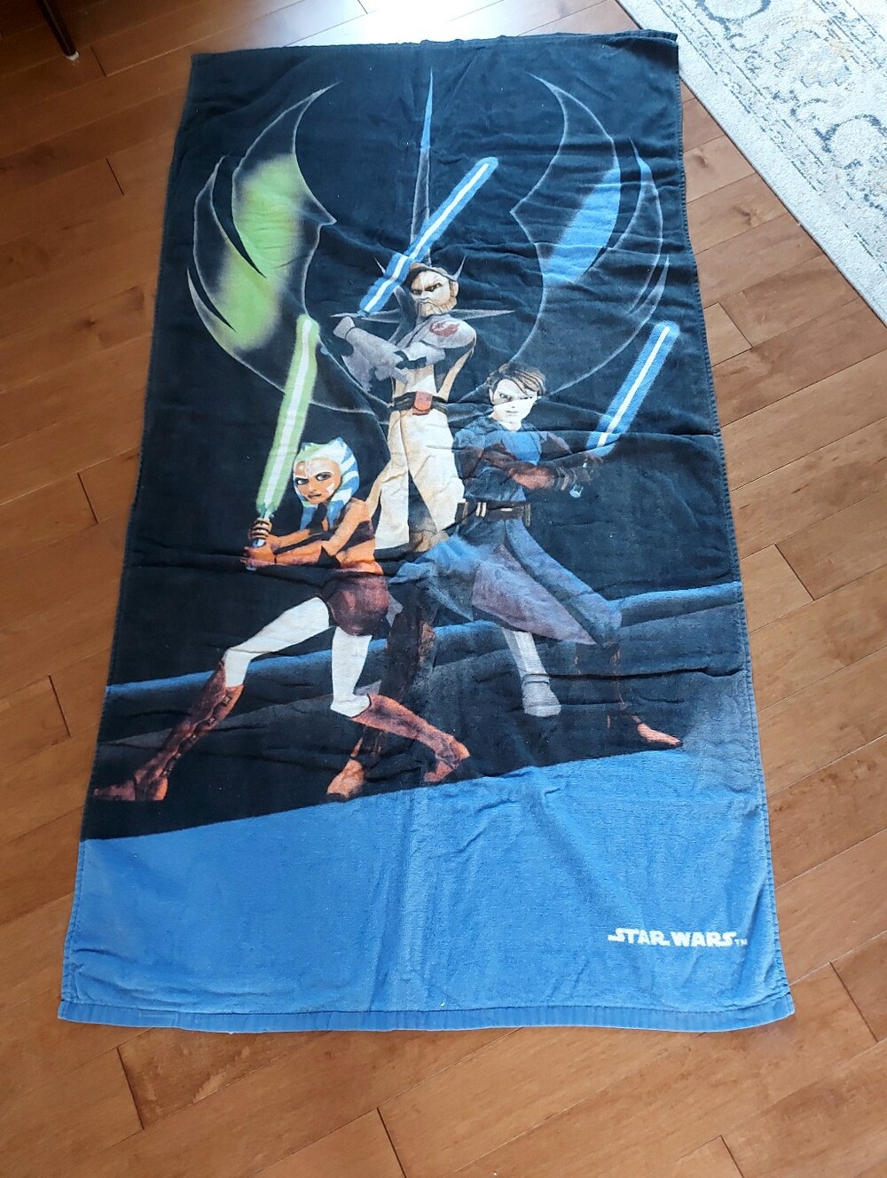 Star Wars Blue & Black Jedi Heroes Beach Towel